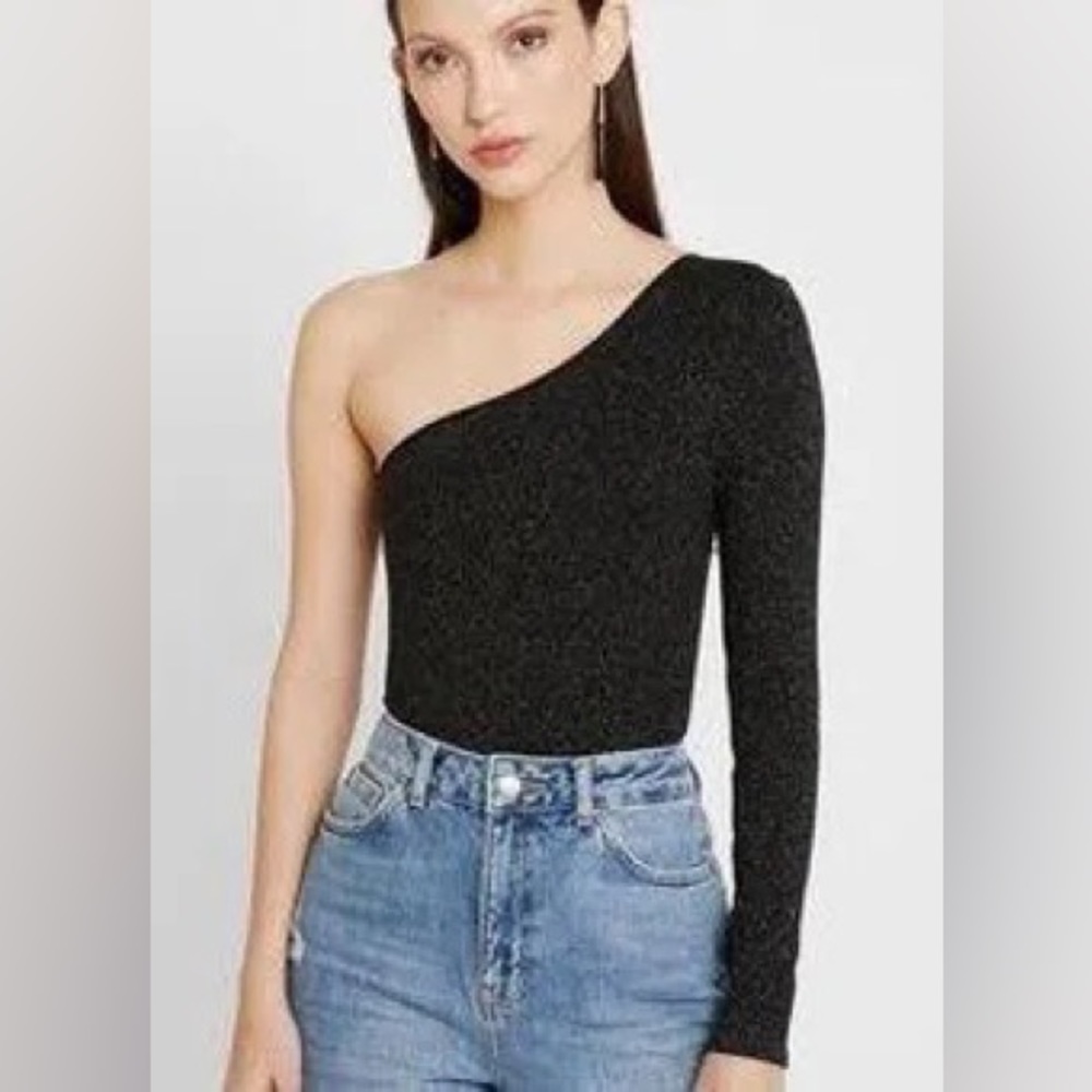 NWOT BDG Sparkly One Shoulder Bodysuit